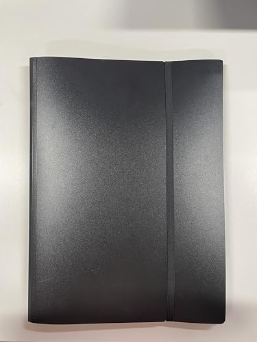 FRETONBA 固定式ポケットファイル ディスプレイ用アルバム 30 インフォメーションブックレット A4 試験紙冊子 ブラック (A4サイズ)
