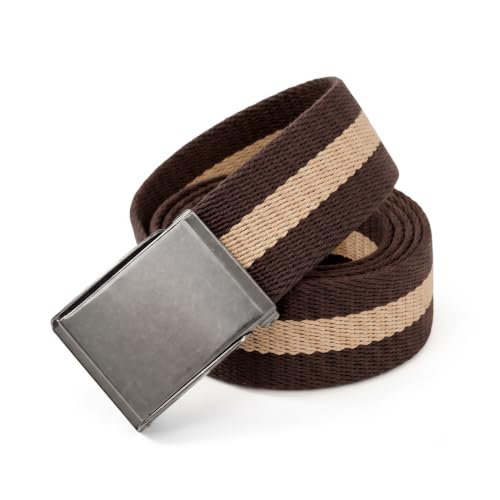 Image of Mile High Life Canvas Web Belt | Cut to Fit Up to 52 inch | Flip-Top Matte Silver Nickel Buckle 12 Colors