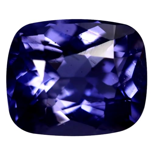Iolite bleue en vrac 9x7 mm coussin, pierre naturelle de Ceylan 2.10 carats non chauffée