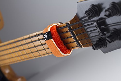 Image of Gruv Gear Fret Wrap & Guitar Mute, Fretwrap for Acoustic, Electric & Bass | String Dampener Recording, Tapping & Practice Accessory (3 Pack, Small Orange, Fits 4 String Bass, 6 String Guitar)