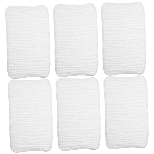 Toddmomy 6piezas Toalla Grande De Algodón Toallitas De Muselina Para Bebés Niñas Paños Para Eructar Para Recién Nacidos Toallita Para De Algodón Para Eructar Para Cuidado Infantil