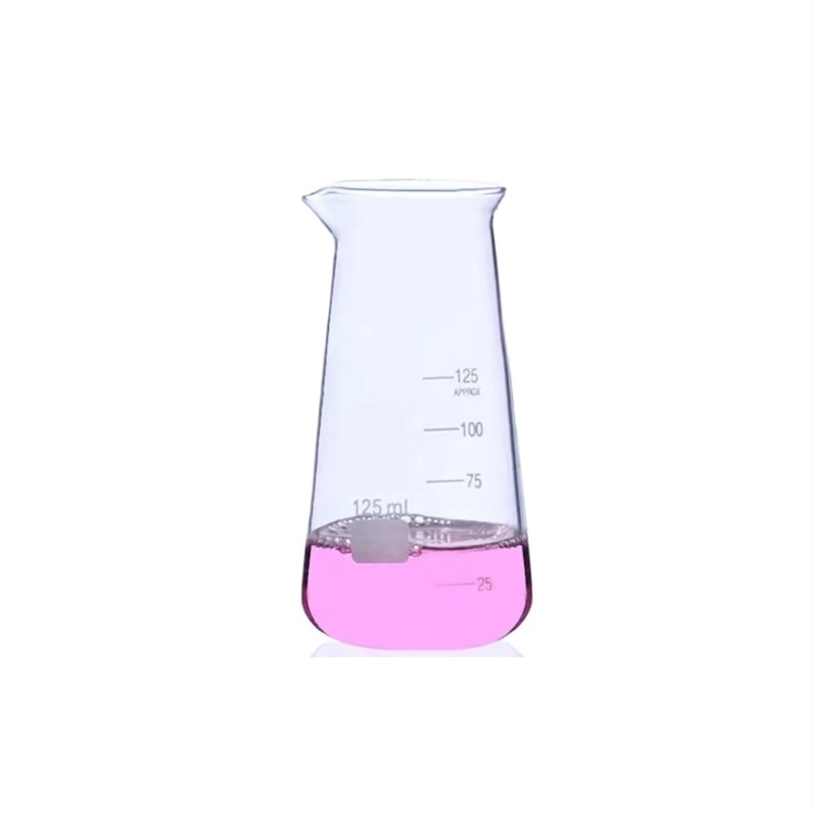 Borosilikat-Messkolben, 125 250 500 ml konischer dreieckiger Glasbecher mit Waage(1 Set for All 3pcs)