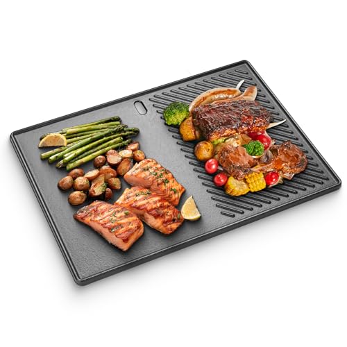 43x32CM Gusseisen Grillplatte für Enders Boston 4 und 6 Grill,Grillpfanne für Landmann Triton 13190 3 und 4 Brenner,Enders Monroe Pro 4 SIK Turbo,Enders Boston Pro 4 SIKR,Plancha für Enders Boston 6