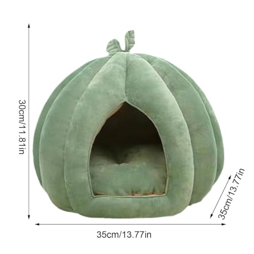 Niche en forme de citrouille pour chat lit chaud et confortable petits animaux