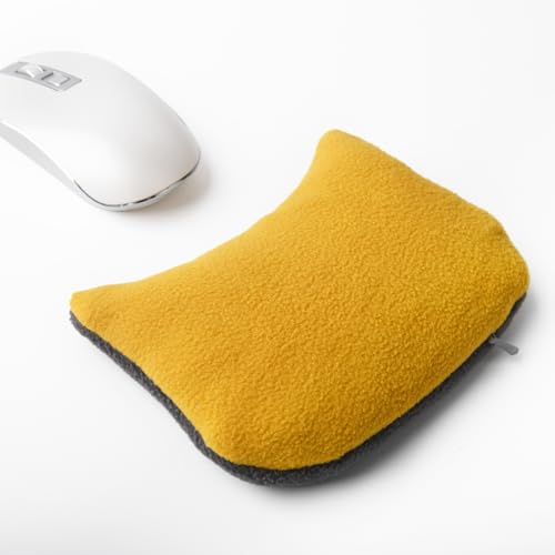 Ergonomic Mouse Wrist Rest Bean Bag, Ergobeads Mouse Support for Computer, Laptop, PC Gaming, Home Office Work, Easy Typing, Pain Relief (Yellow)