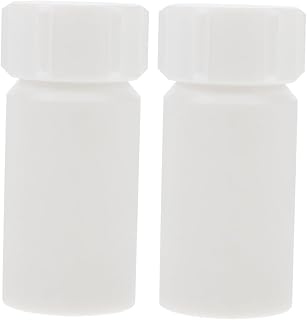 SOLUSTRE 2pcs Laboratory Reagent Bottle 25ml Reagent Bottle Glass with Lid Small Liquid Containers Lab Sample Vials Laboratory Experiment Reagent Bottle Ptfe With Cover F4 Shot Glass White