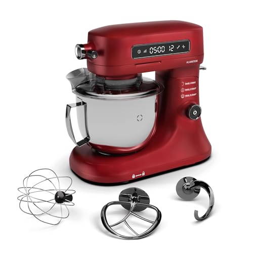 Klarstein Chiara Robot de Cocina 1600W – Bol 5L Acero Inoxidable, 12 Velocidades, Pantalla Táctil...
