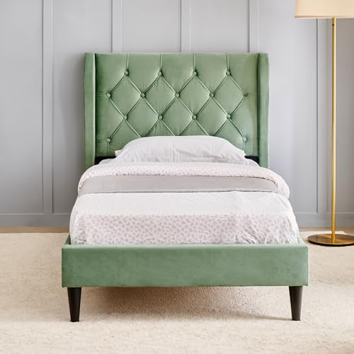 Image of Home Centre | Helios - Bravo | Engineered Wood | Single Beds | Green | 1 Year Warranty