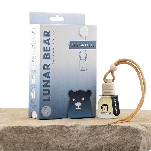Image of LUNAR BEAR LB Signature Car Air Freshener | Hanging Car Perfume Diffuser with Protective Case | Luxury Car Fragrance Made with Premium Essential Oils | Alcohol Free & Long Lasting