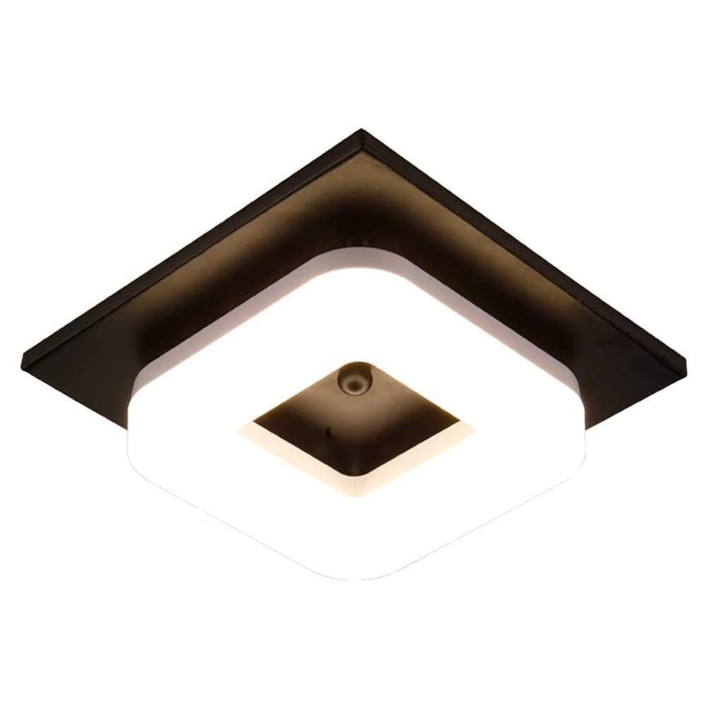 Plafonnier LED 12W au design géométrique noir moderne