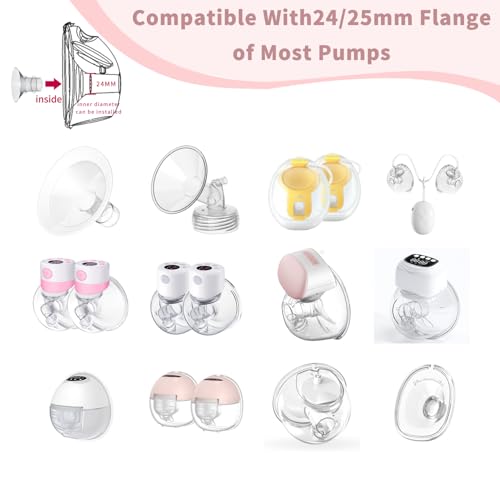 Kit de ajuste de flanges 10 piezas compatible con extractor de leche miniatura 5