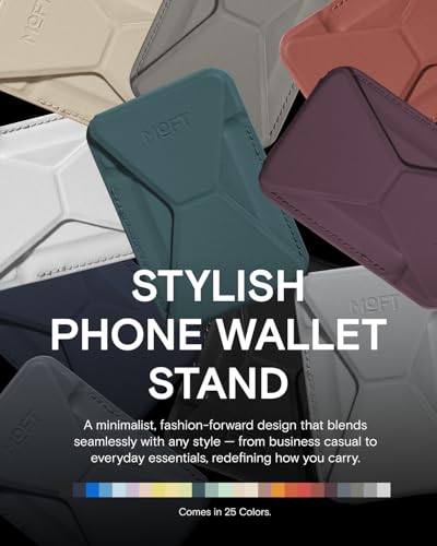 Image of MOFT Magsafe Wallet Stand Compatible with iPhone 16 /15 /14 /13 /12 Series, Angle Adjustment & MOVAS Phone Stand, Light Jungle