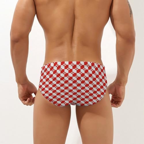 Maple Leaf Canada Flag Printed Swim Briefs for Men Sexy Bikini Swimwear Elastic Beach Trunks Bathing Suit3