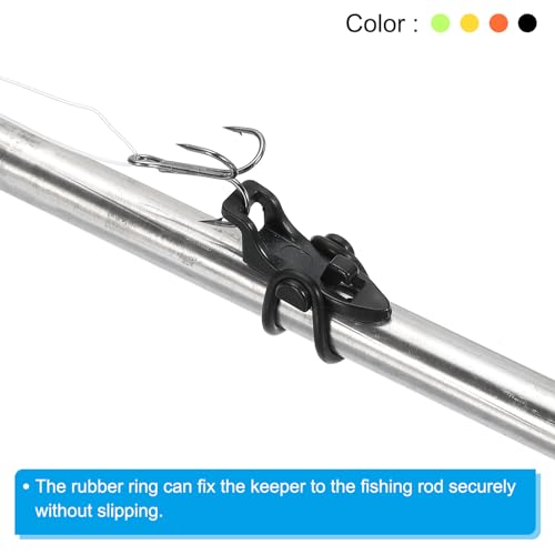 PATIKIL Suporte de anzol de pesca, pacote com 6 acessórios de plástico para iscas de peixe com anéis