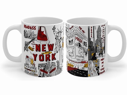 Yellow Baksa NYC Souvenir Mug 11oz Ceramic Coffee Cup