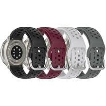 E ECSEM Sport Silicone Watch Bands Compatible for Amazfit Active 2/ Active 3 Smart Watch, Breathable Wristband Straps for Amazfit GTR Mini/Bip 3,3 Pro/GTS 4,3,2,2e Women Men