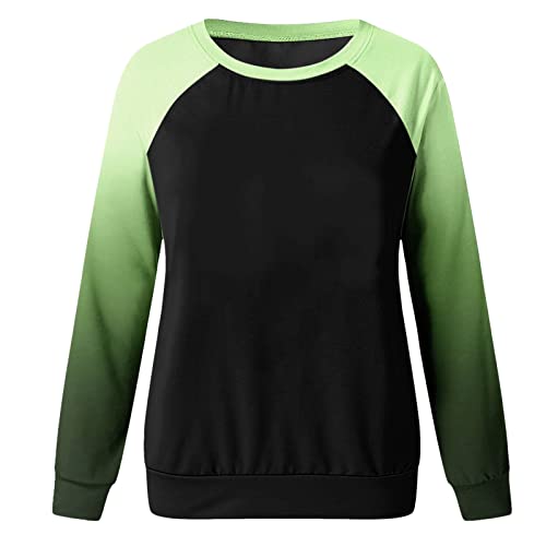 Sweatshirt femme ample pull col rond dissimulateur de formes dégradé L - 5