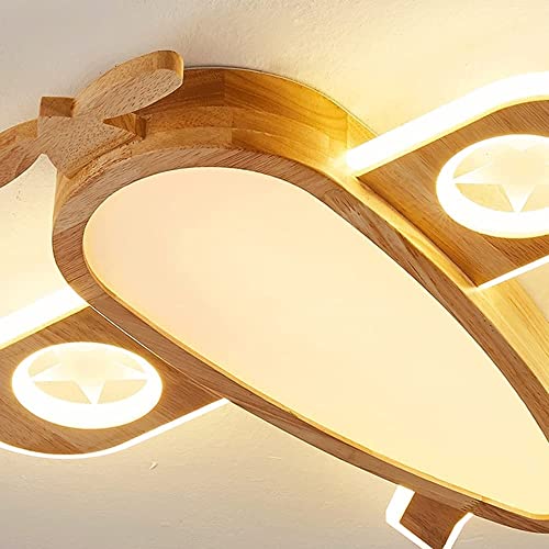 Plafonnier avion pour chambre enfant solution éclairage bois ludique - 4