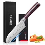 PAUDIN Santokumesser 13 cm, Ultrascharfes Küchenmesser aus Hochkohlenstoff-Edelstahl, Ergonomisch&Vielseitig für Fleisch, Gemüse&Obst, Ideal für Hobbyköche&Profis, Nachhaltig mit lebenslanger Garantie