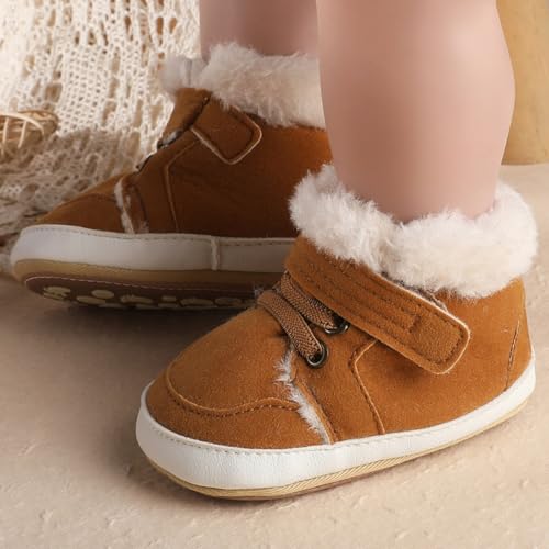 Baby Boys Girls High Top Ankle PU Leather Sneakers Soft Rubber Sole Infant Moccasins Newborn Oxford Loafers Anti-Slip Toddler Wedding Uniform Dress Shoes4