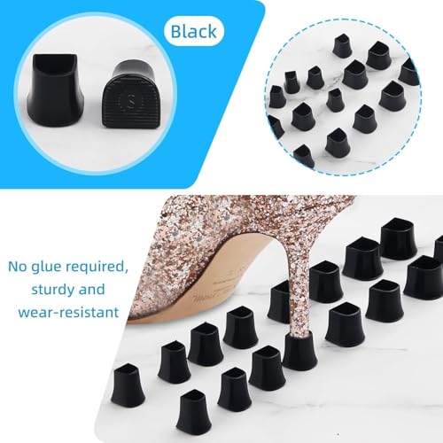 Image of 8 Pairs Heels Cap for High Heels 4 Sizes(XX,XS,S,M), Non-Slip Heel Cap Highs Heel Protectors Tip Covers, Heel Covers for High Heels Shoes