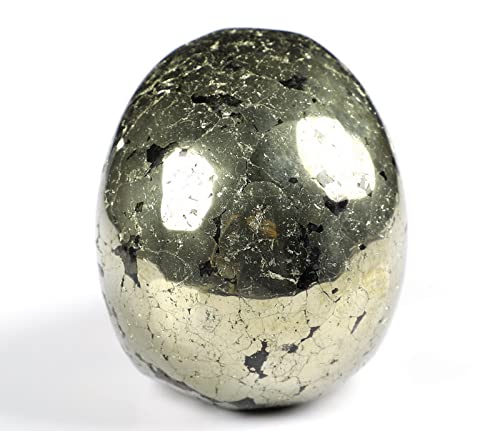 Skullis 2.0" Pyrite Crystal Skull, Hand Carved Gemstone Fine Art Sculpture, Reiki Healing Stone Statue.1381 #TOP5