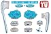 Spin Spa Body Brush in White ... (Deluxe Set 2 Handheld Units with 8 Attachments)