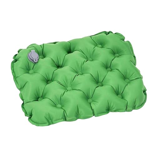 Zialofi エアクッション ポータブル 座布団 軽量 携帯マット 高速膨張 キャンプマット 人間工学設計 チェアクッション 快適 シートクッション 多用途 アウトドア オフィス 自宅に適用, 緑