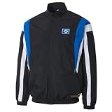 Hamburger SV HSV Trainingsjacke Kolja, Offizieller Fanartikel, Schwarz-Blau mit gestickter HSV-Raute, 100% Polyamid