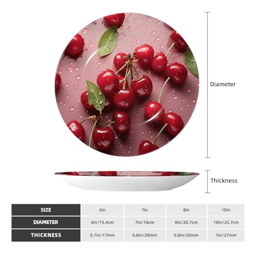 Assiette décorative cerise pour sublimer votre buffet de salon - 3