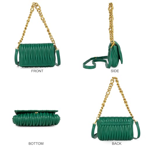 Montana West Quilted Small Shoulder Bag for Women Y2K Trendy Cute Clutch Underarm Purse with 2 Removable Straps4