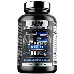 Iron Labs T5 Xtreme Night – Potent Overnight Formulation – Keto Friendly – with CLA, Green Tea, Chromium & Alpha Lipoic Acid (60 Vegan Capsules)