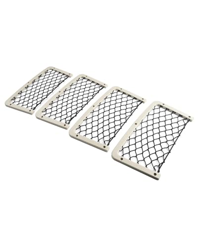 Filet de rangement camping-car beige pour optimiser l'espace en fourgon