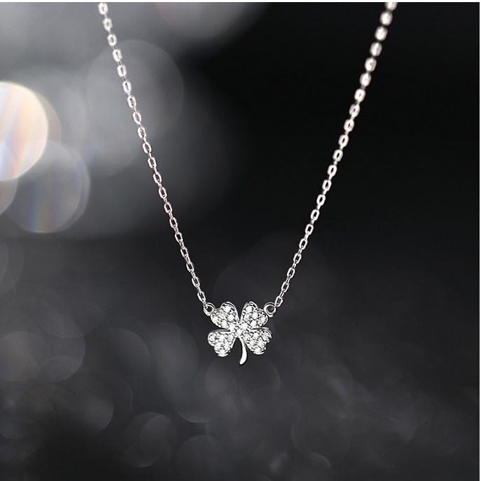 Collier trèfle à quatre feuilles pour femme en style coréen luxe - 2