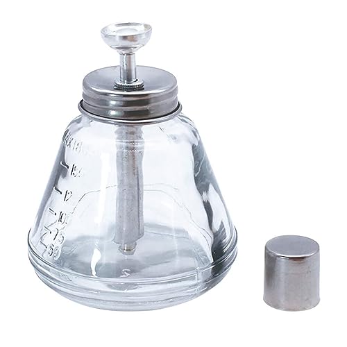 iplusmile Transparent Glass Push Down Pump Dispenser Bottle 180Ml Leak-Proof Nail Polish Remover Container for Beauty and Manicure Use