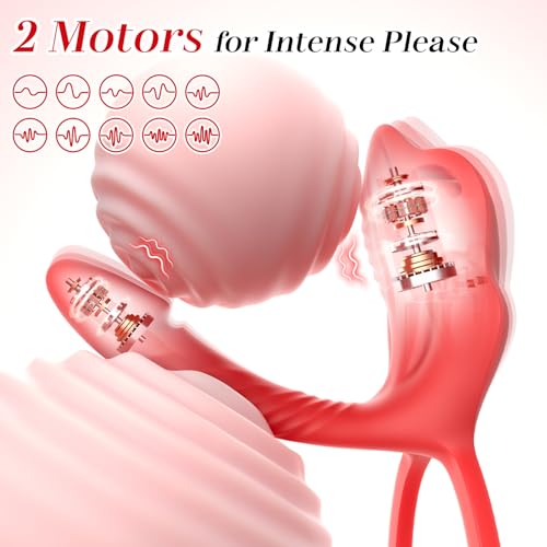 Image of Couples Sex Toys Wearable Vibrator - MOOLIGIRL Rose Toy Vibrating Panties for Women Men, 10 Vibration Modes G Spot Vibrater, Hands Free Female Adult Toy Clitoral Stimulator Erotic Massage Lotions
