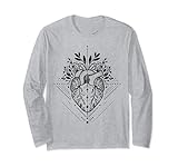 Photo Gallery artistic anatomical heart & flowers maglia a manica Photo Gallery artistic anatomical heart & flowers maglia a manica