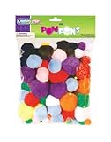 Chenille Kraft CK-811201 Company Pom-Poms, Assorted Sizes, Assorted Colors, Box Of 100