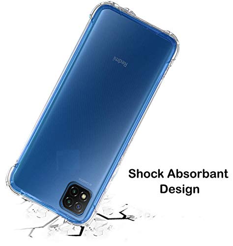 Image of COVERBLACK Transparent Rubber Back Cover for Poco C3 - Transparent