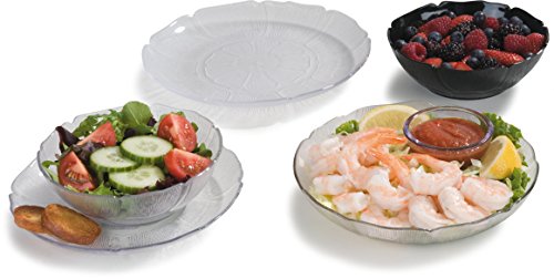 Carlisle FoodService Products Petal Mist Reusable Plastic Plate for Catering, Buffets, Restaurants, Polycarbonate (Pc), 7.68 Inches, Clear, (Pack of 36) - Image 5
