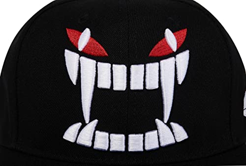 Image of Quanhaigou Snapback Hat for Men Women,Hip Hop Style Colorful Flat Bill Hats Teens Adjustable Baseball Cap