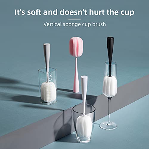 Escova de cozinha Escova de copo de vidro Escova de limpeza de copo Escova de esponja dobrável remov