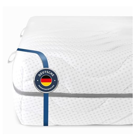 TAURO 24659 Noppen Matratzenschoner 100 x 200 cm |Auflage zum Schutz der Matratze | Atmungsaktiv und rutschfest 7 BMM Matratze Komfort 19 - orthopädische 7-Zonen KSCell®-Schaummatratze, Höhe 19cm, SilverCare Standard, Härtegrad H3, 100x200 cm
