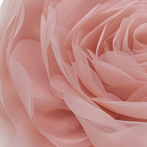 Image of JWH 3D Flower Throw Pillow Cover with Insert, 14 Inch, Peach Pink
