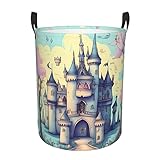 Langlebig und wasserdicht: Hergestellt aus robustem und langlebigem wasserdichtem Oxford-Tuch, ist der vacsAX Wäschekorb so konzipiert, dass er dem täglichen Gebrauch standhält und Spritzer verhindert, um sicherzustellen, dass der Innenraum sauber und trocken bleibt. Perfekt für geschäftige Küchen, Badezimmer und Waschküchen, in denen Unordnung passieren kann. Märchenhaftes Schloss