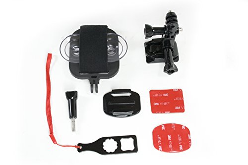 Action Mount Universal Helmet Mount Kit Adapter For Smartphone, Operable With Any Phone. Includes Parts Shown, With Wrench And Universal Phone Adapter. Compatible With Gopro Cameras. #TOP1