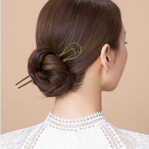 4 PACK Metal U Shaped Hairpin, French Hair Pins, Vintage Hair Sticks Hair Fork Pins Hair Accessories for Women and Girls Hairstyles