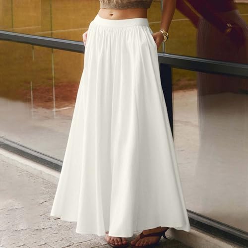 High Cut Basic for Women Maxi Long Midi Knee Length Loose Fit Skirt Women 2025 Fashion2