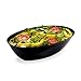 Price comparison product image Pack of 3 Plastic Reusable Serving Bowls/Salad Bowls/Bowls Set/Luau Bowls/Rectangular Bowls - 1.8 Litre - Black