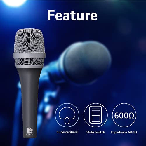 Carol Dynamic Microphone Vocal With Super-Cardiod Unidirectional, Top Choice For Live Stage Performance Noise Cancelling Ahnc Technology, P-1 Black #TOP2